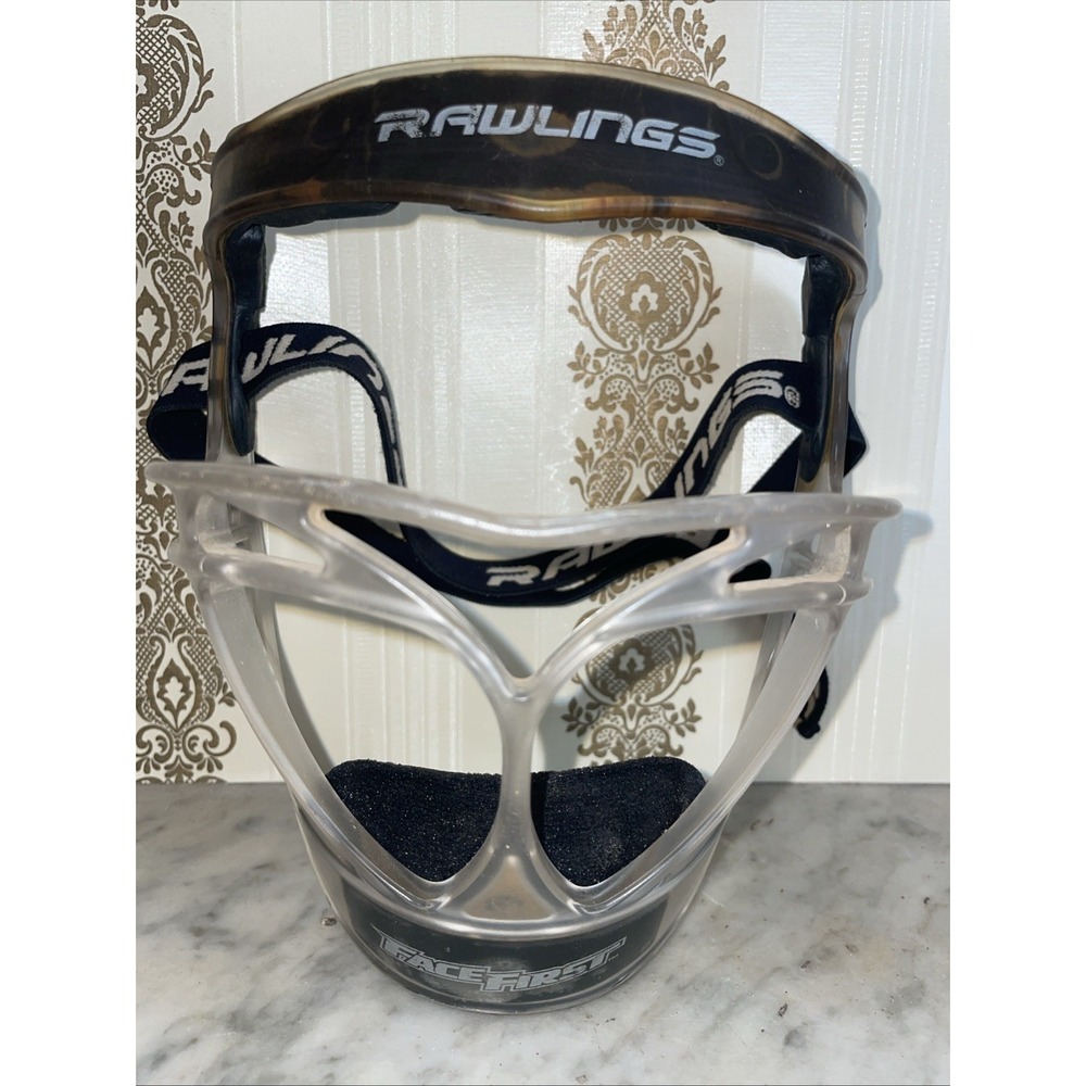 Rawlings Fielders Face First Full Face Guard Clear‎ Black for Baseball Softball